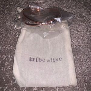 New In Pouch Tribe Alive Women's Rose Gold Twisted Cuff Bracelet